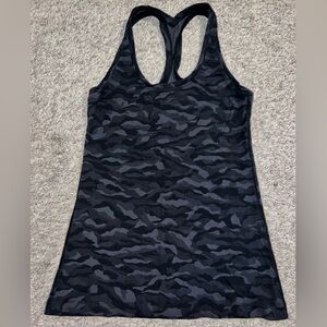 Lululemon Cool Racerback Tank | Sequoia Camo Print Deep Coal Black